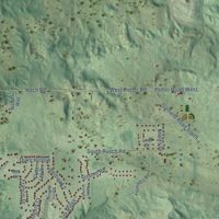 Second close-up of the map of Blair, Michigan print showing more streets and buildings