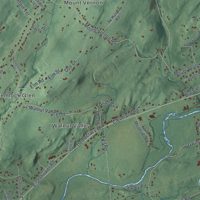 Second close-up of the map of Blairstown, New Jersey print showing more streets and buildings