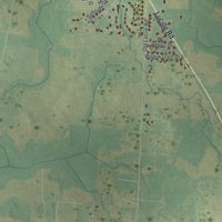 Second close-up of the map of Blakely, Georgia print showing more streets and buildings