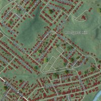 Second close-up of the map of Blakely, Pennsylvania print showing more streets and buildings