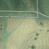 Second close-up of the map of Blanchard, Missouri print showing more streets and buildings