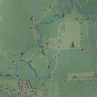 Second close-up of the map of Blissfield, Lenawee County, Michigan print showing more streets and buildings