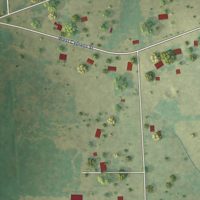 Second close-up of the map of Bloomburg, Texas print showing more streets and buildings