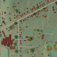 Second close-up of the map of Bloomfield, New York print showing more streets and buildings