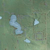 Second close-up of the map of Bloomingdale Township, Michigan print showing more streets and buildings