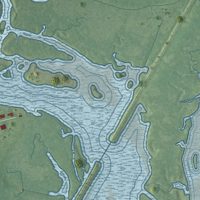 Second close-up of the map of Blue Point, Maine print showing more streets and buildings