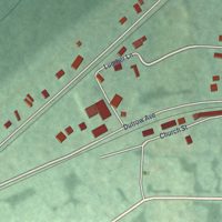 Second close-up of the map of Blue Ridge Summit, Pennsylvania print showing more streets and buildings