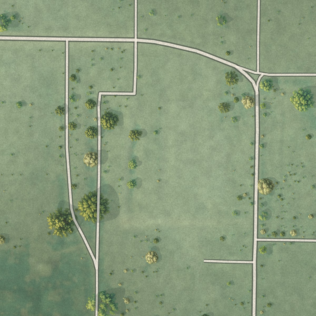 Second close-up of the map of Bluffview, Wisconsin print showing more streets and buildings