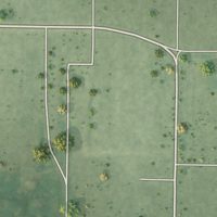 Second close-up of the map of Bluffview, Wisconsin print showing more streets and buildings