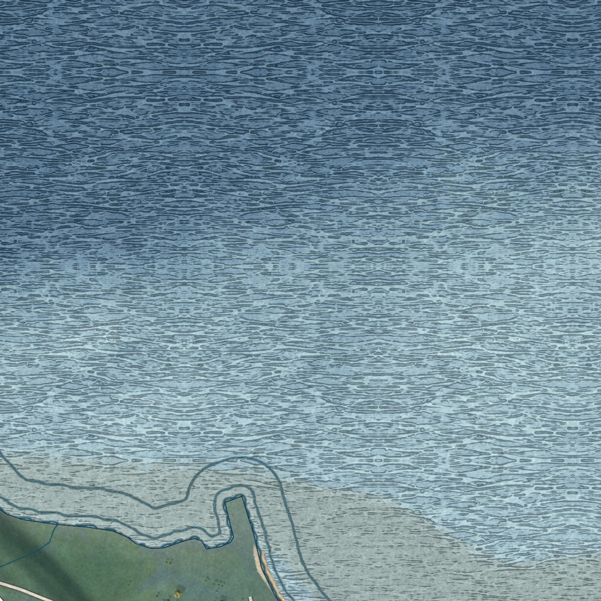Second close-up of the map of Blyn, Washington print showing more streets and buildings