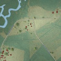 Second close-up of the map of Boardman, North Carolina print showing more streets and buildings