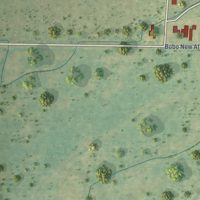 Second close-up of the map of Bobo, Mississippi print showing more streets and buildings