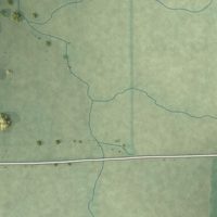 Second close-up of the map of Boggstown, Indiana print showing more streets and buildings