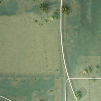 Second close-up of the map of Bogue, Kansas print showing more streets and buildings