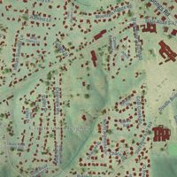Second close-up of the map of Boiling Springs, South Carolina print showing more streets and buildings
