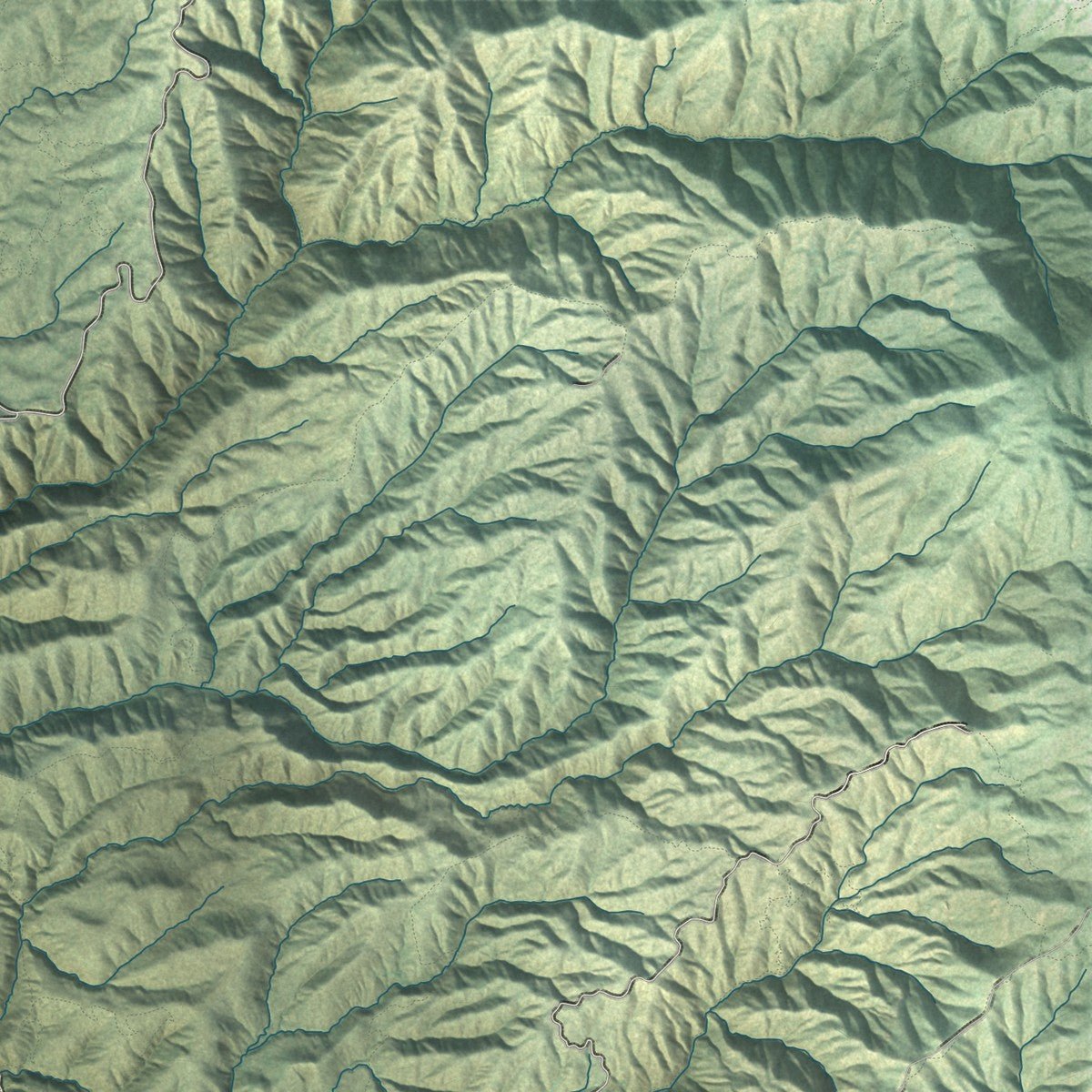 Second close-up of the map of Boise City, Idaho print showing more streets and buildings