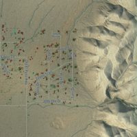 Second close-up of the map of Boles Acres, New Mexico print showing more streets and buildings