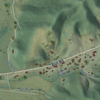 Second close-up of the map of Bolt, West Virginia print showing more streets and buildings