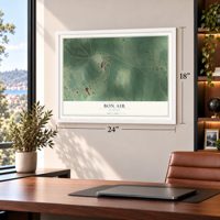 Bon Air, Alabama map, 18 x 24 inch print in a white frame in a home office