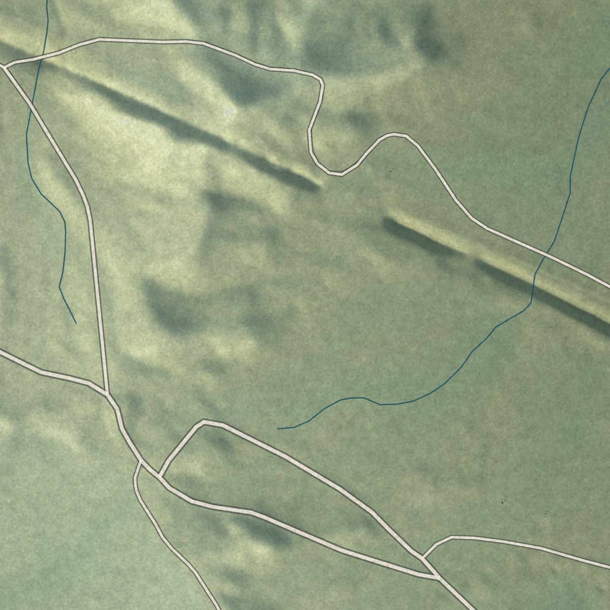 Second close-up of the map of Bonanza, Utah print showing more streets and buildings