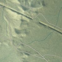 Second close-up of the map of Bonanza, Utah print showing more streets and buildings