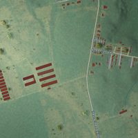 Second close-up of the map of Bonnetsville, North Carolina print showing more streets and buildings