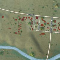 Second close-up of the map of Boone, Colorado print showing more streets and buildings