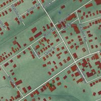 Second close-up of the map of the Borough of Hopewell, Mercer County, New Jersey print showing more streets and buildings