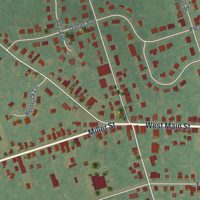 Second close-up of the map of the Borough of Strasburg, Lancaster County, Pennsylvania print showing more streets and buildings