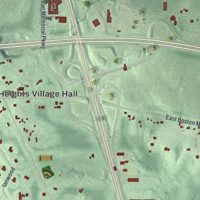 Second close-up of the map of Boston Heights, Ohio print showing more streets and buildings