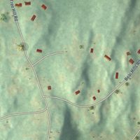 Second close-up of the map of Botsford, Connecticut print showing more streets and buildings