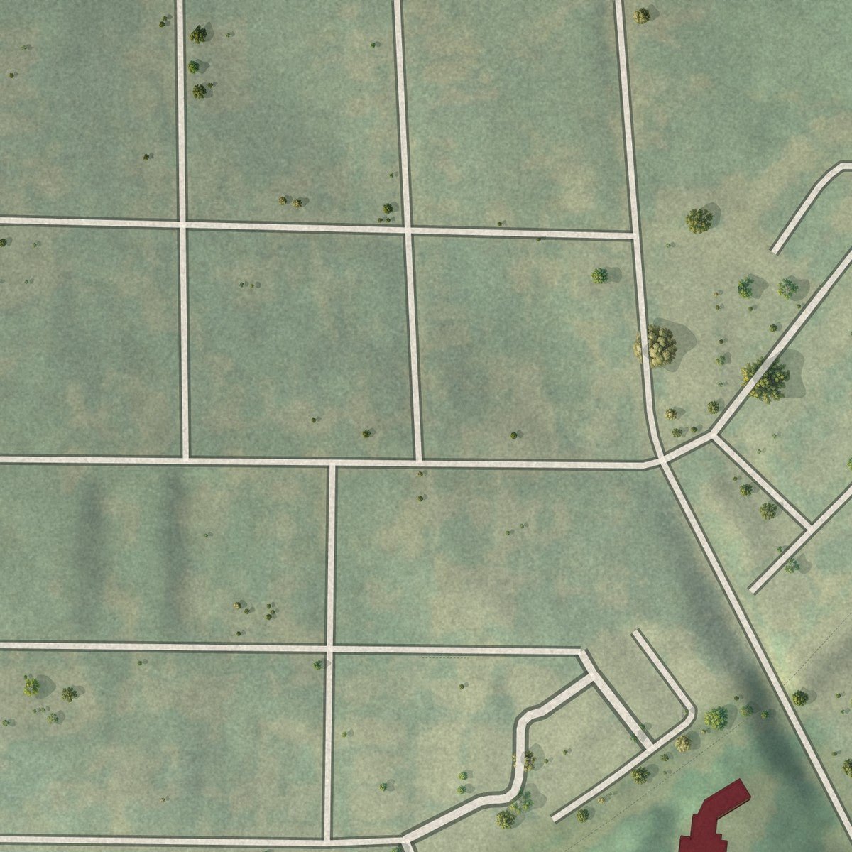 Second close-up of the map of Boulevard Heights, Georgia print showing more streets and buildings