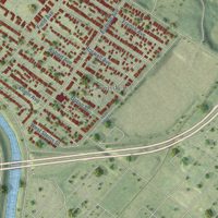 Second close-up of the map of Boulevard Heights, Missouri print showing more streets and buildings