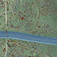 Second close-up of the map of Bournedale, Massachusetts print showing more streets and buildings