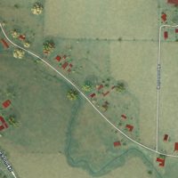 Second close-up of the map of Bow, Washington print showing more streets and buildings