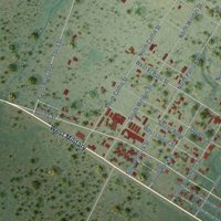 Second close-up of the map of Brackettville, Texas print showing more streets and buildings