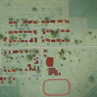 Second close-up of the map of Bradford, Illinois print showing more streets and buildings