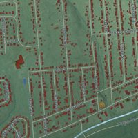 Second close-up of the map of Bradley Gardens, New Jersey print showing more streets and buildings
