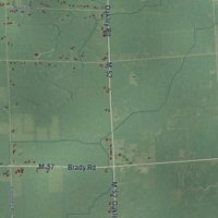 Second close-up of the map of Brady, Saginaw County, Michigan print showing more streets and buildings
