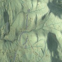 Second close-up of the map of Braintree, Vermont print showing more streets and buildings