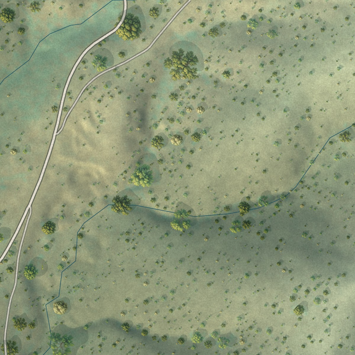Second close-up of the map of Brandon, Montana print showing more streets and buildings