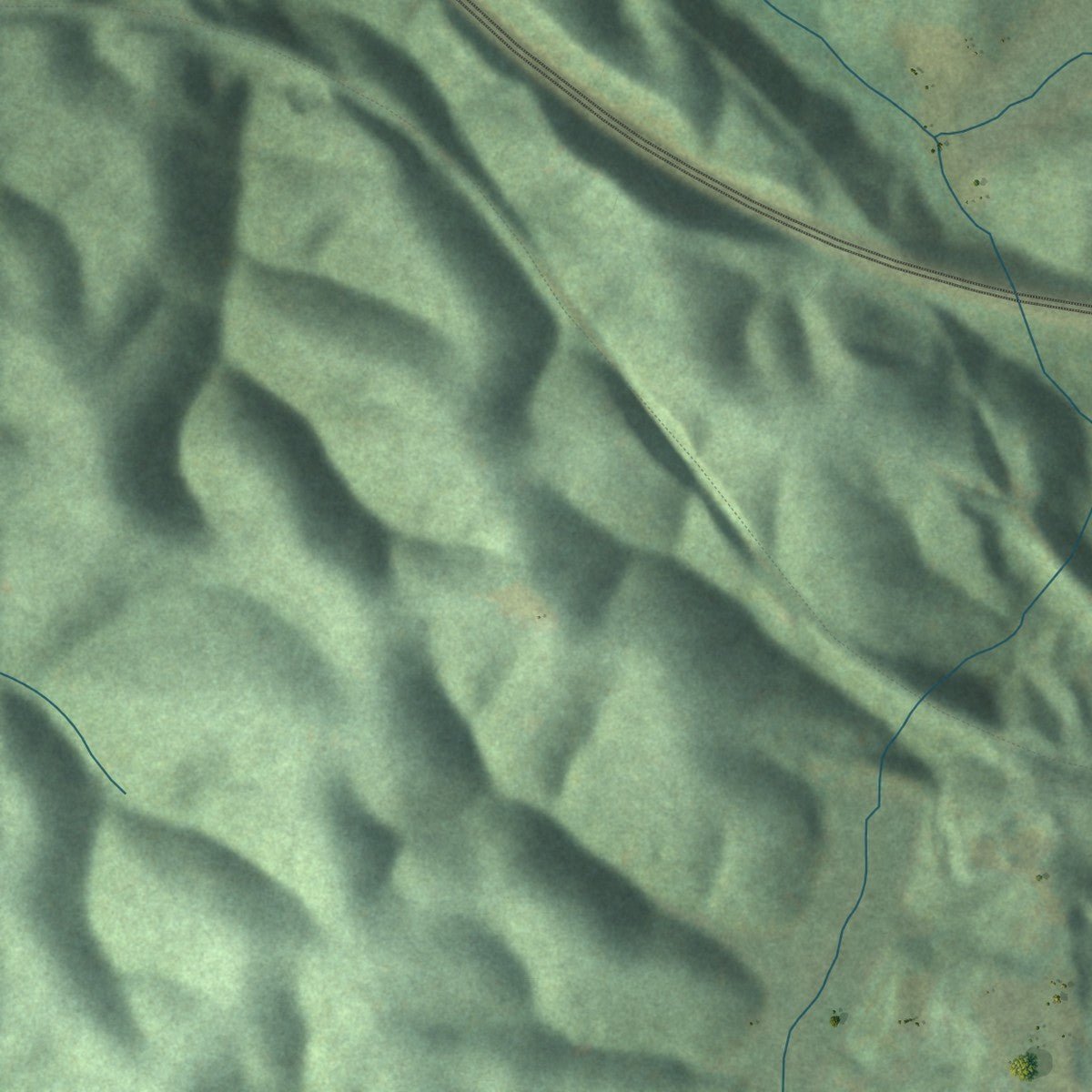 Second close-up of the map of Braswell, Georgia print showing more streets and buildings