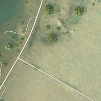 Second close-up of the map of Brazos, New Mexico print showing more streets and buildings