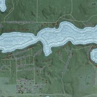 Second close-up of the map of Breezy Point, Minnesota print showing more streets and buildings