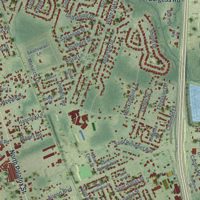 Second close-up of the map of Brent, Florida print showing more streets and buildings