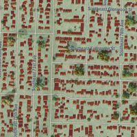 Second close-up of the map of Brentwood-Darlington, Oregon print showing more streets and buildings