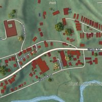 Second close-up of the map of Brewster, New York print showing more streets and buildings