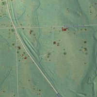 Second close-up of the map of Briartown, Oklahoma print showing more streets and buildings
