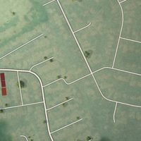 Second close-up of the map of Briarwood, Kentucky print showing more streets and buildings