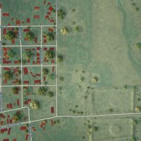 Second close-up of the map of Bridgeport, Illinois print showing more streets and buildings
